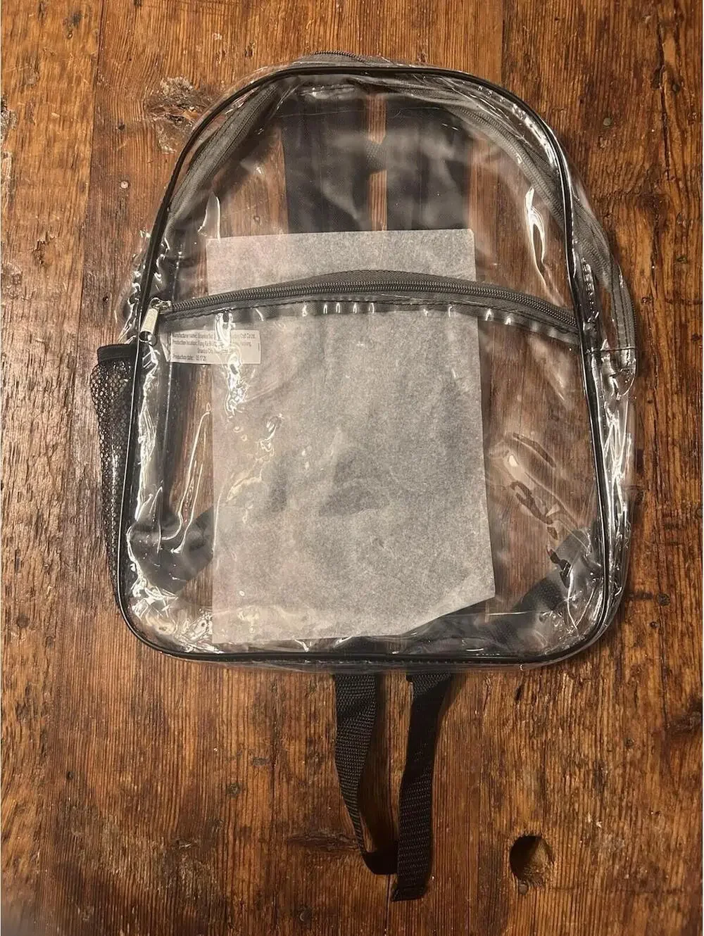 HEAVY DUTY BOOKBAG FOR BOYS & GIRLS 17 INCH CLEAR BACKPACK WITH SIDE POCKETS